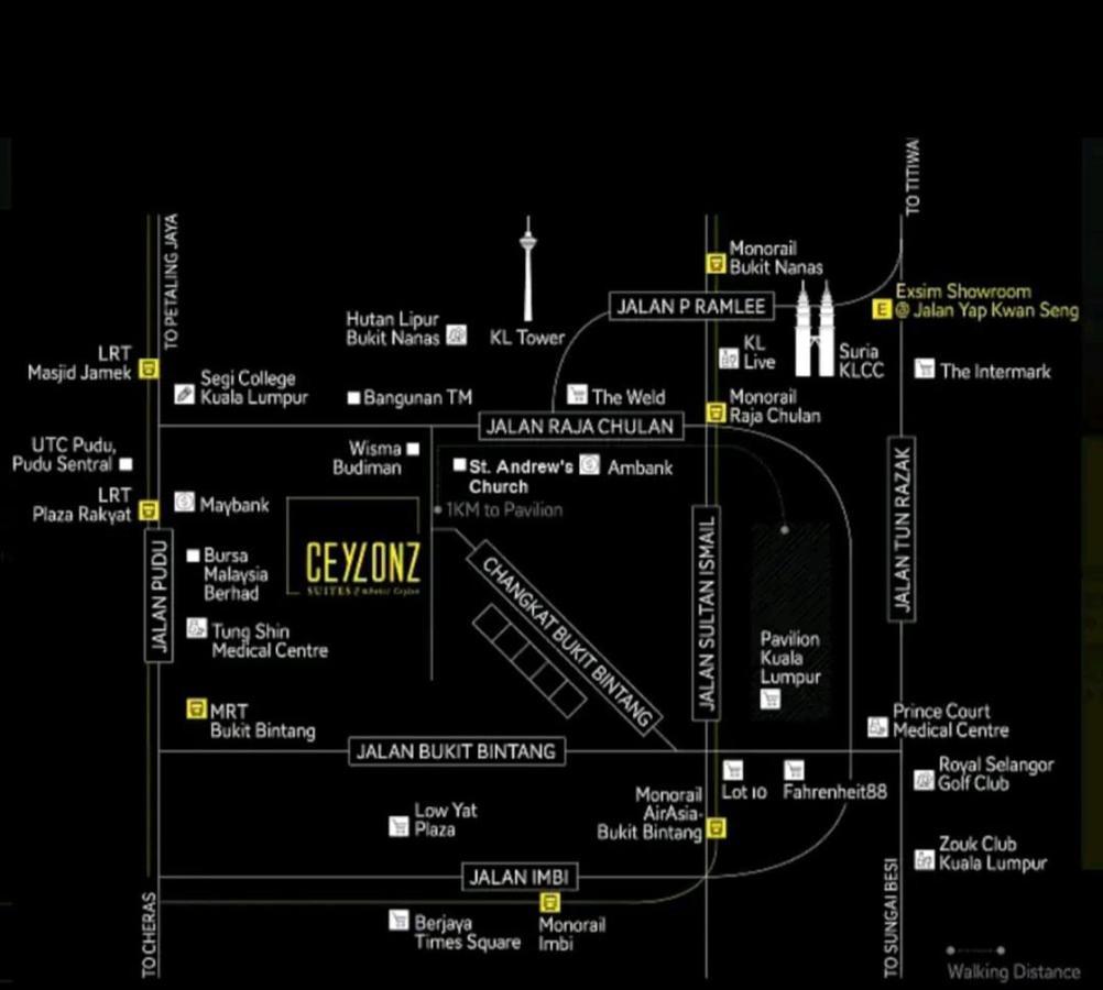 Luxurious Ceylonz Suite Near Bukit Bintang 4Pax Kuala Lumpur Kültér fotó